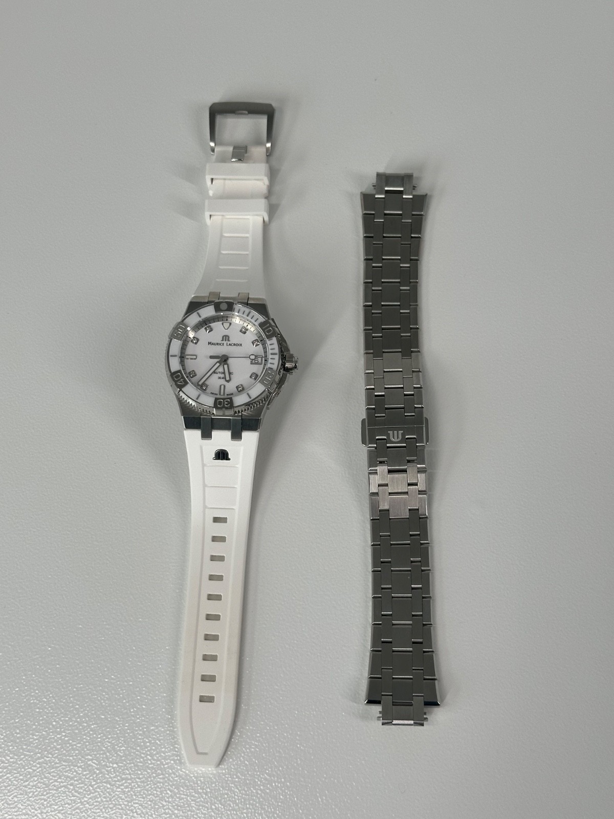 Maurice Lacroix Aikon Venturer Automatic AI6057 White Diamond Dial Box Papers