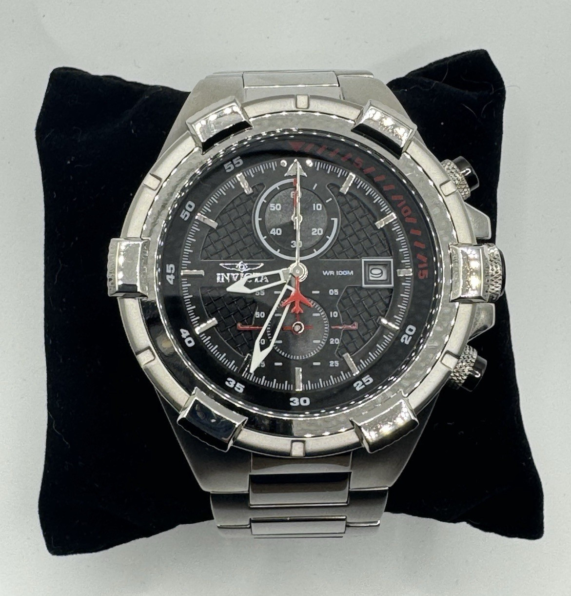 New! Invicta Aviator 50.5mm Black Dial Men’s Quartz Watch (49251) with Box!