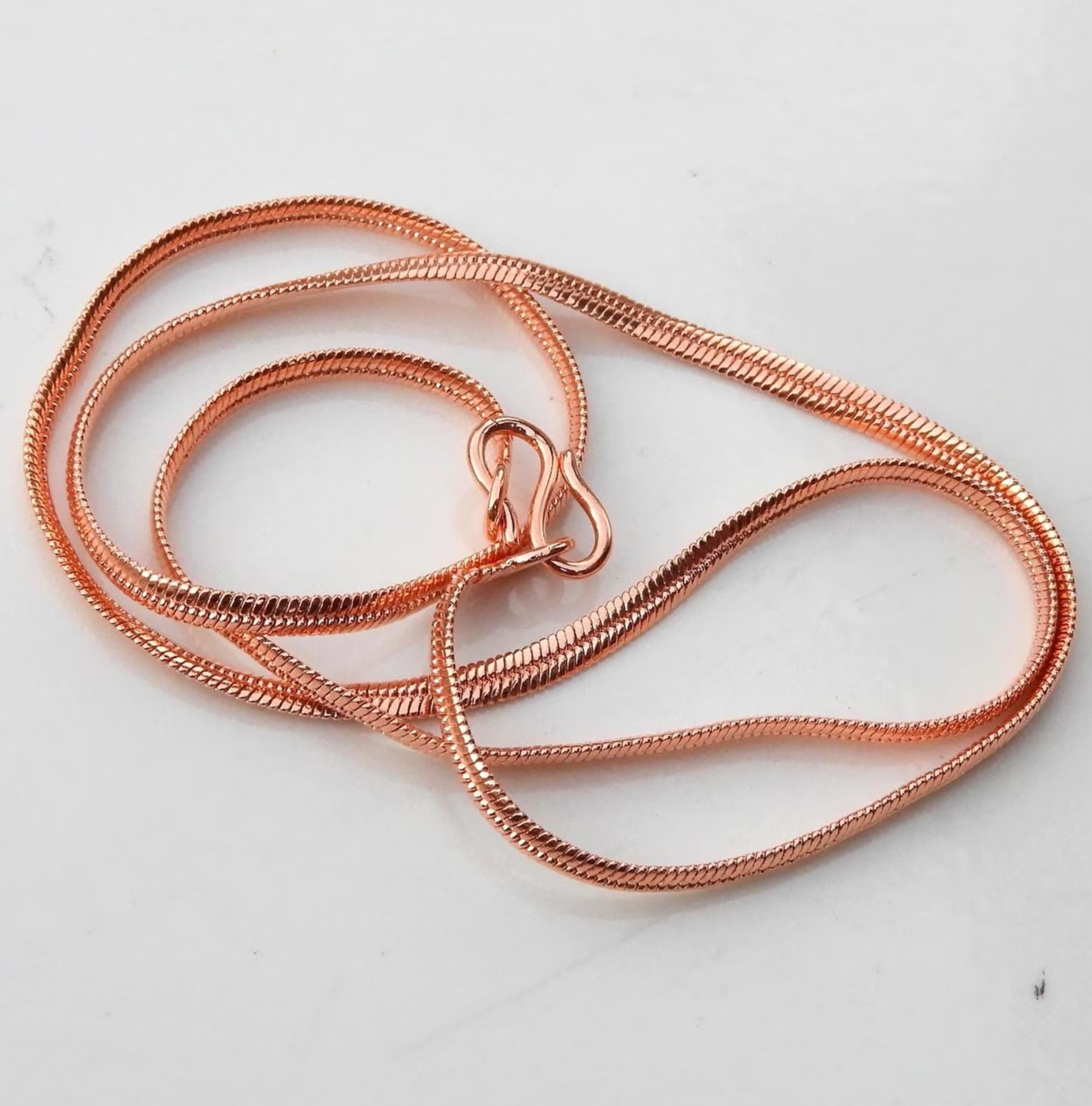 16 inch Pure Copper Herringbone Chain Necklace, Healing Copper Jewelry Spiritual