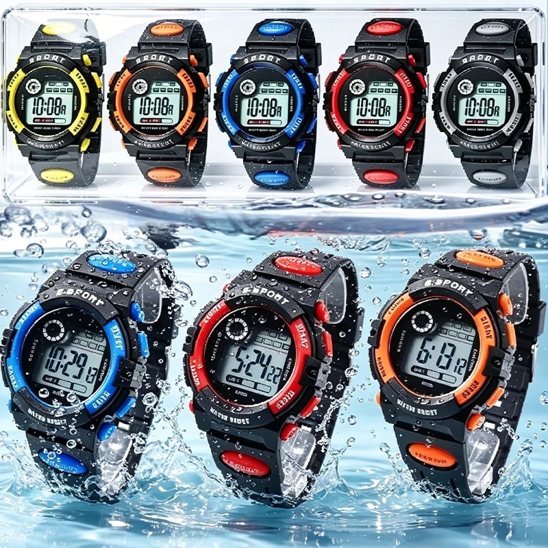 Kids Digital Electronic Watch Waterproof Children Boys Girls Sports LED Watches