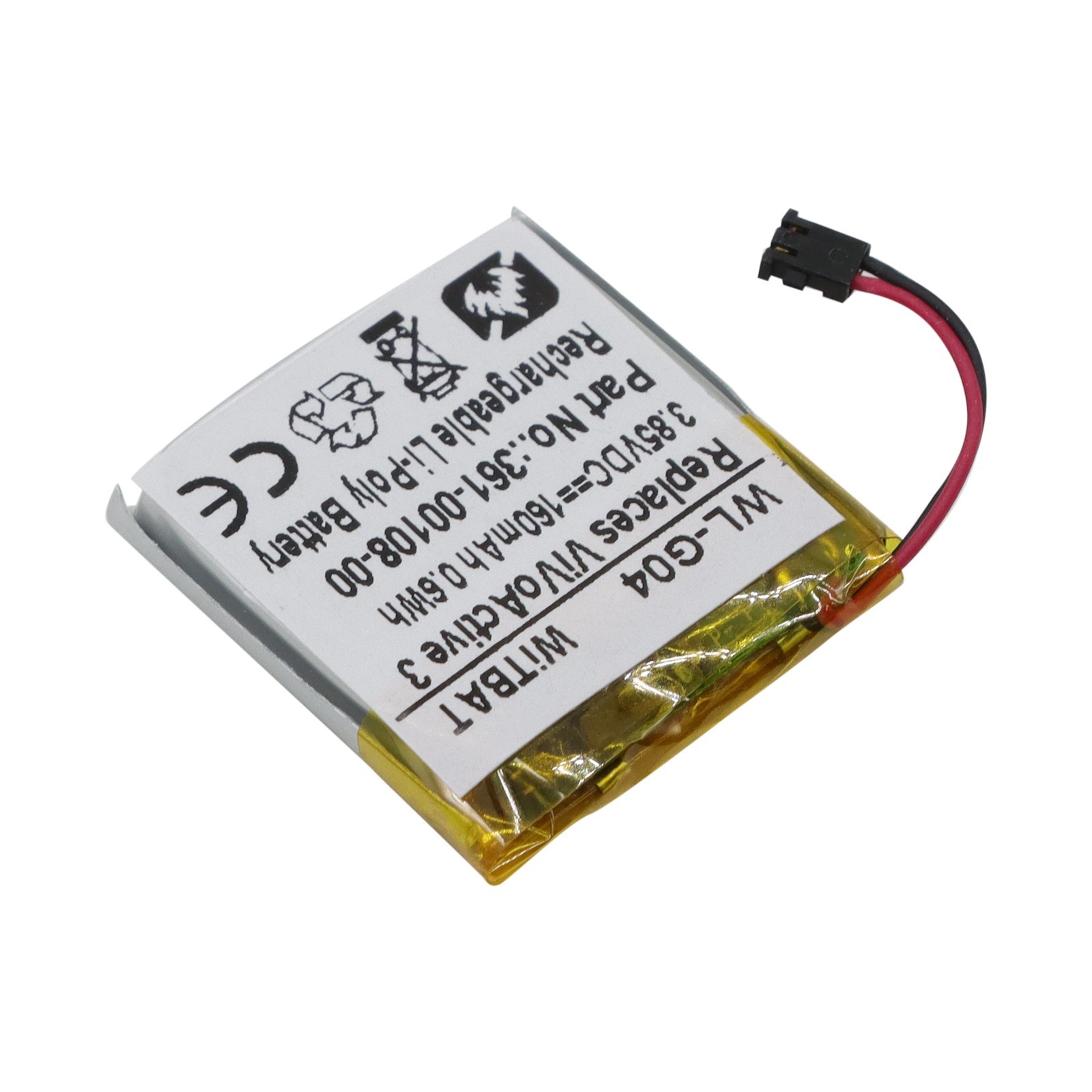 160mAh 361-00108-00 Battery Replacement for Garmin Vivoactive 3 GPS Smartwatch