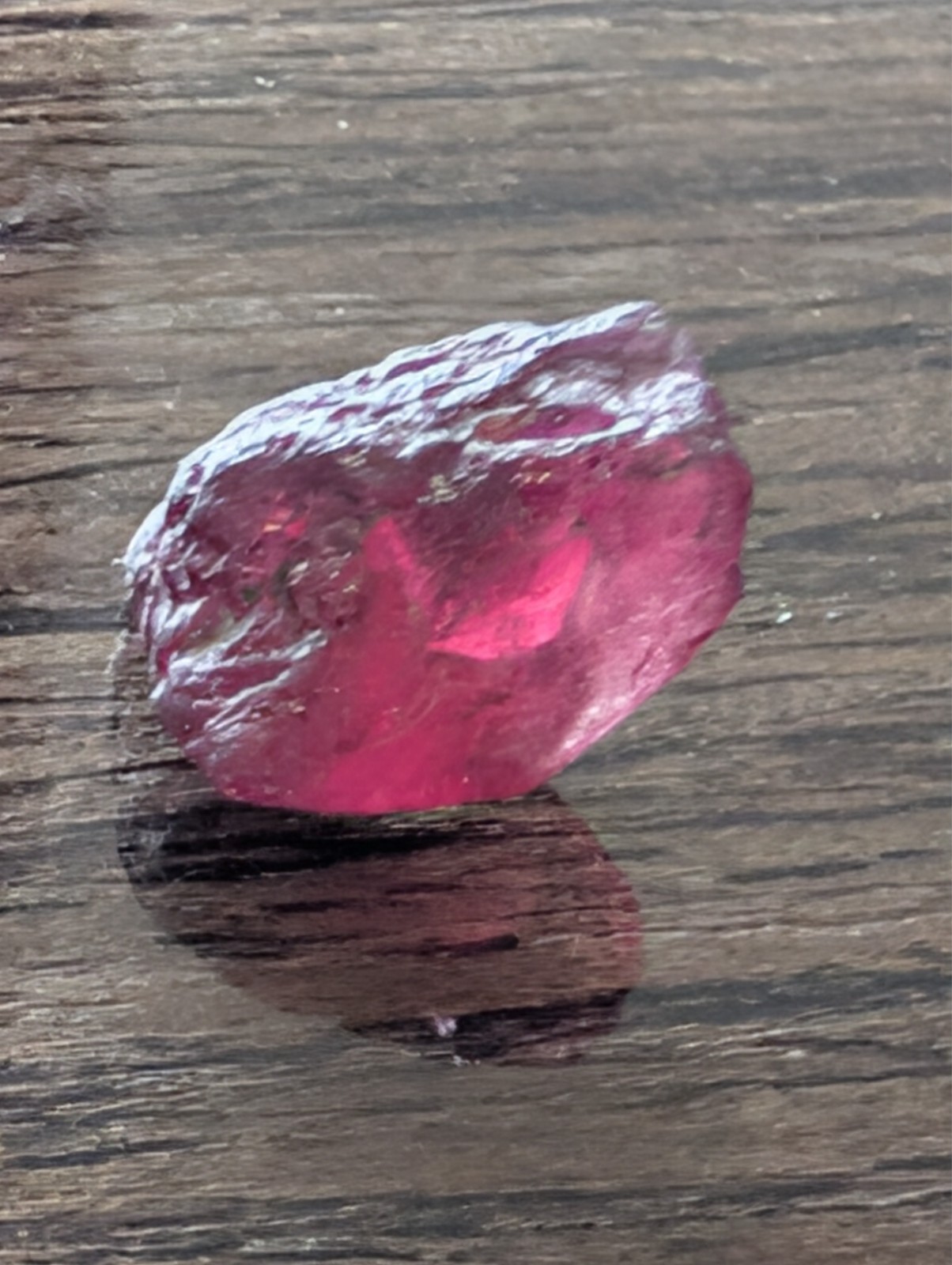 USA seller 6.47 ct IF flawless Raspberry garnet facet rough gemstone