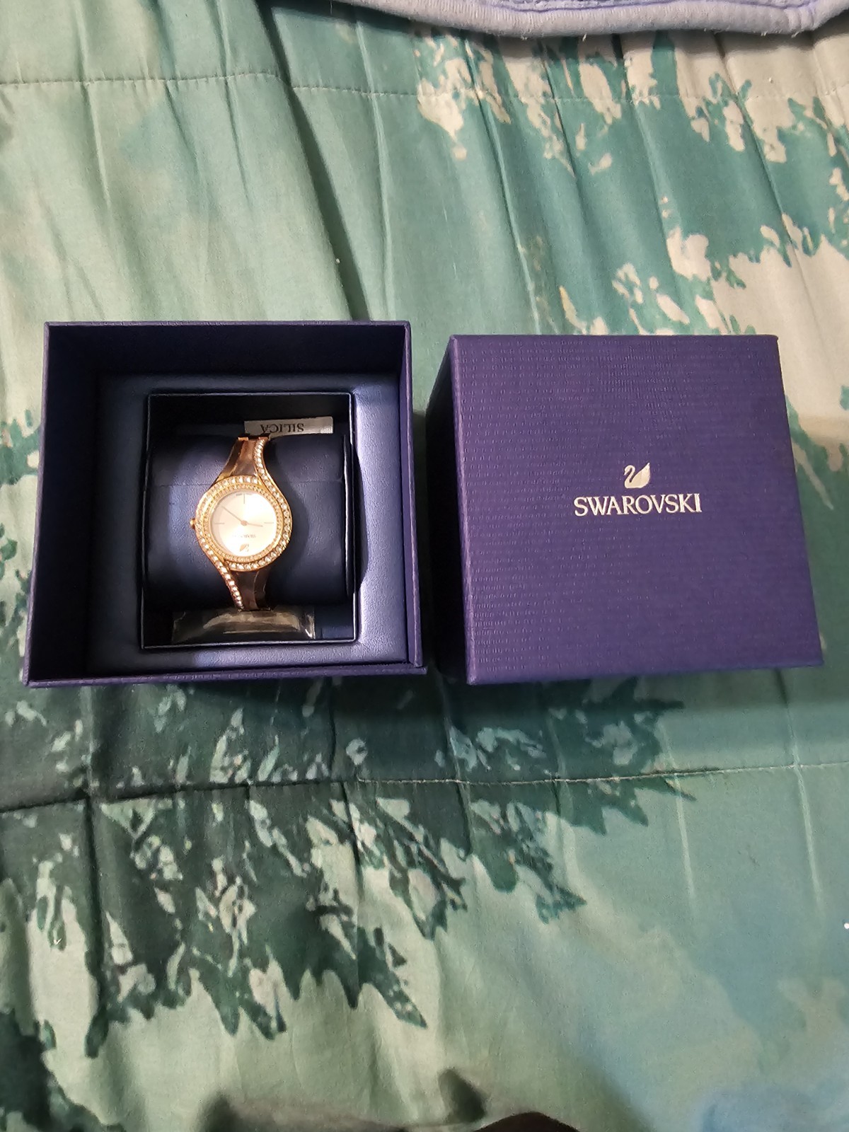 Swarovski Eternal Watch Rose Gold Tone Crystal Bracelet Womens 30mm