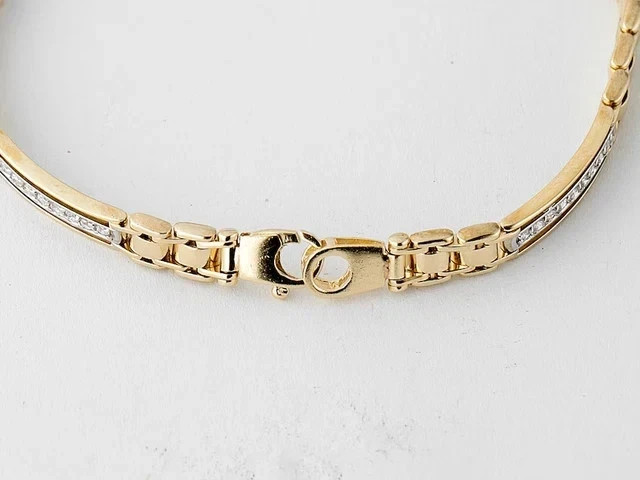 3Ct Round Cut Lab Created Diamond Men’s Unique Bracelet In 14K Two Gold Plated