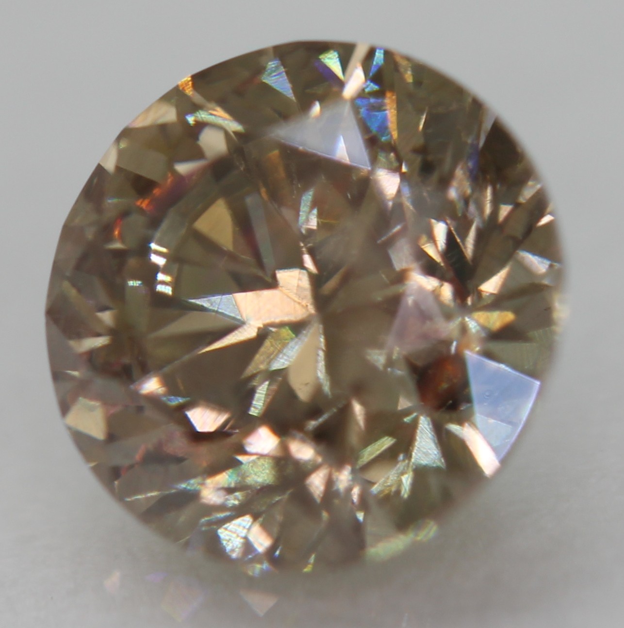 0.75 Carat Yellow Brown VS1 Round Brilliant Natural Enhanced Diamond 5.66m VIDEO