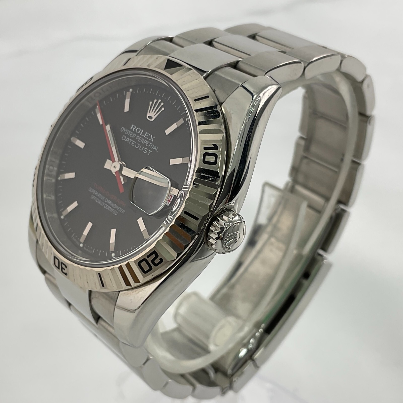2003 Rolex Datejust TURN-O-GRAPH Black Dial Red Calendar Box One Year Warranty