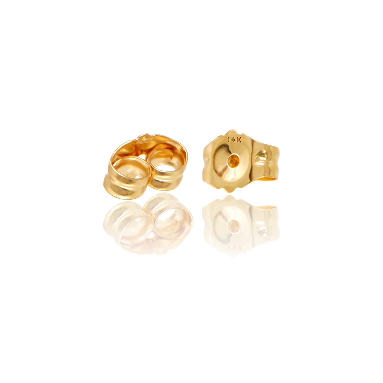 14KT Yellow Gold Ball Stud Earrings 2mm–10mm Butterfly Back