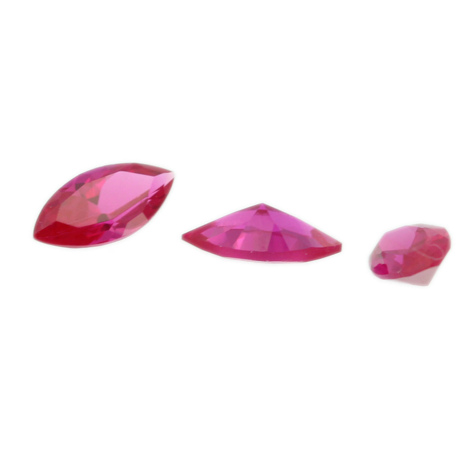 Loose Marquise Cut Ruby CZ Stone Single Red Cubic Zirconia July Birthstone Shape
