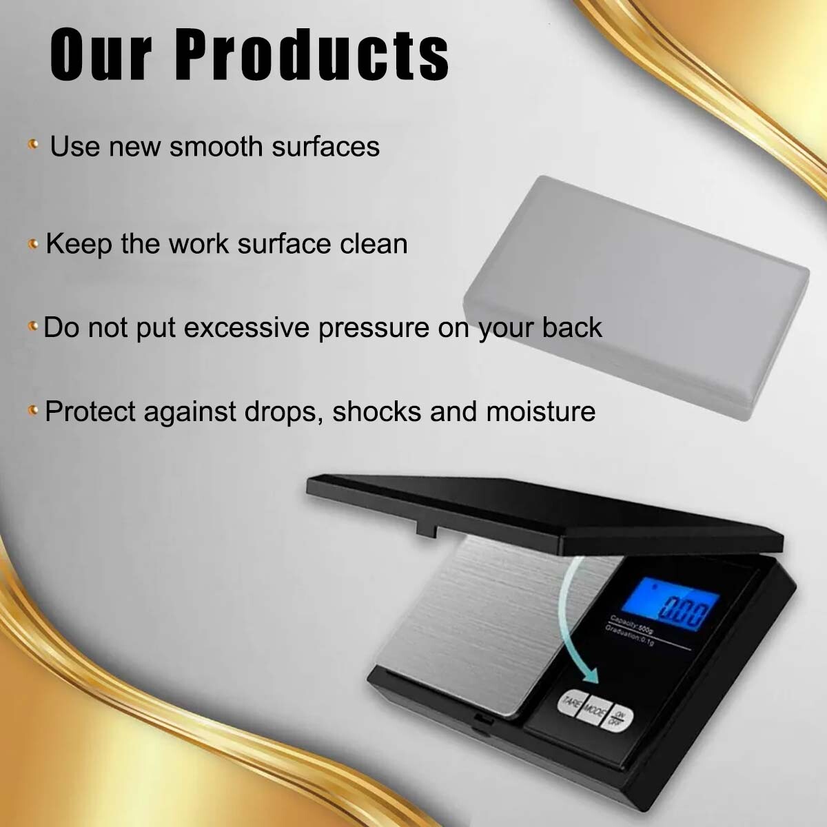 1000G Food Scale, Digital Kitchen Scale Weight Grams and oz for Cooking Baking