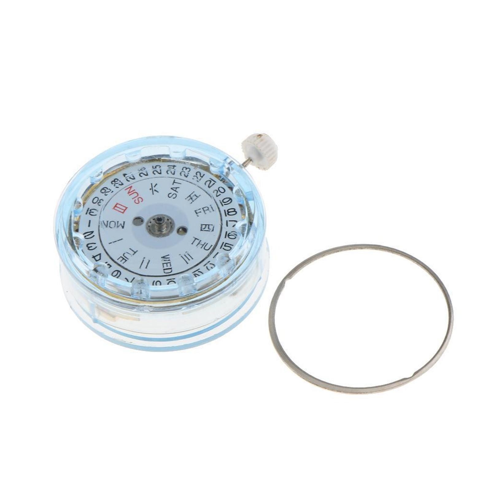 Metal Double Calendar Automatic Watch Movement Repair Parts For Miyota 8205