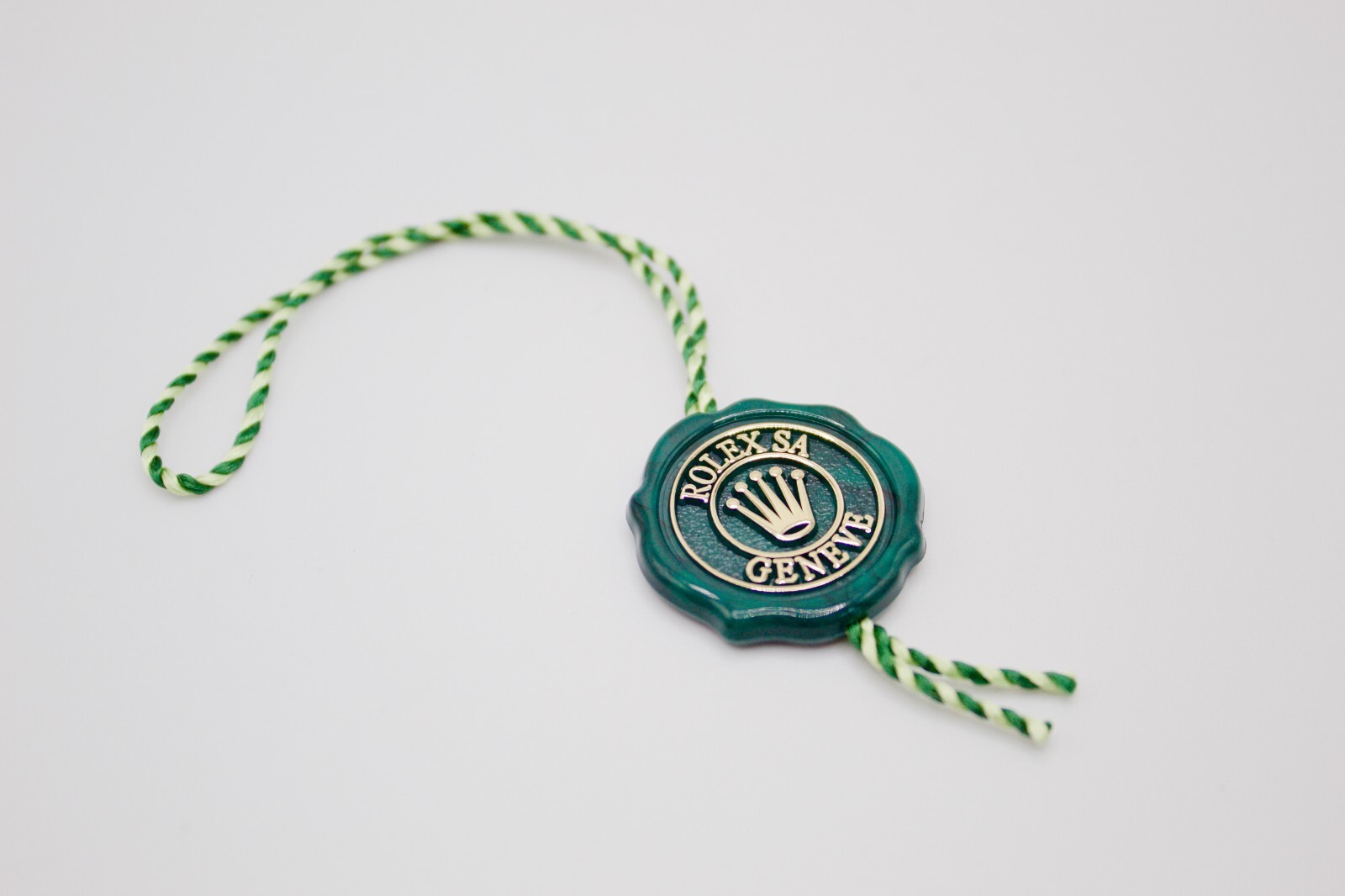 Authentic Rolex Green Hang Tag Multiple Crown Hologram Certified Superlative