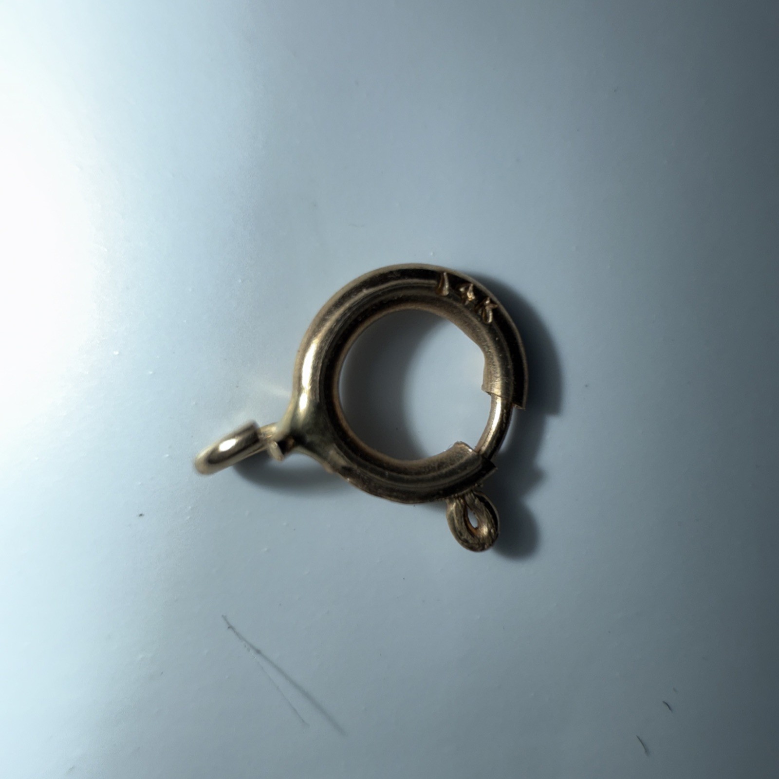 5mm STANDARD WEIGHT 14k Solid Yellow Gold Spring Ring Clasp OPEN Jump Italy