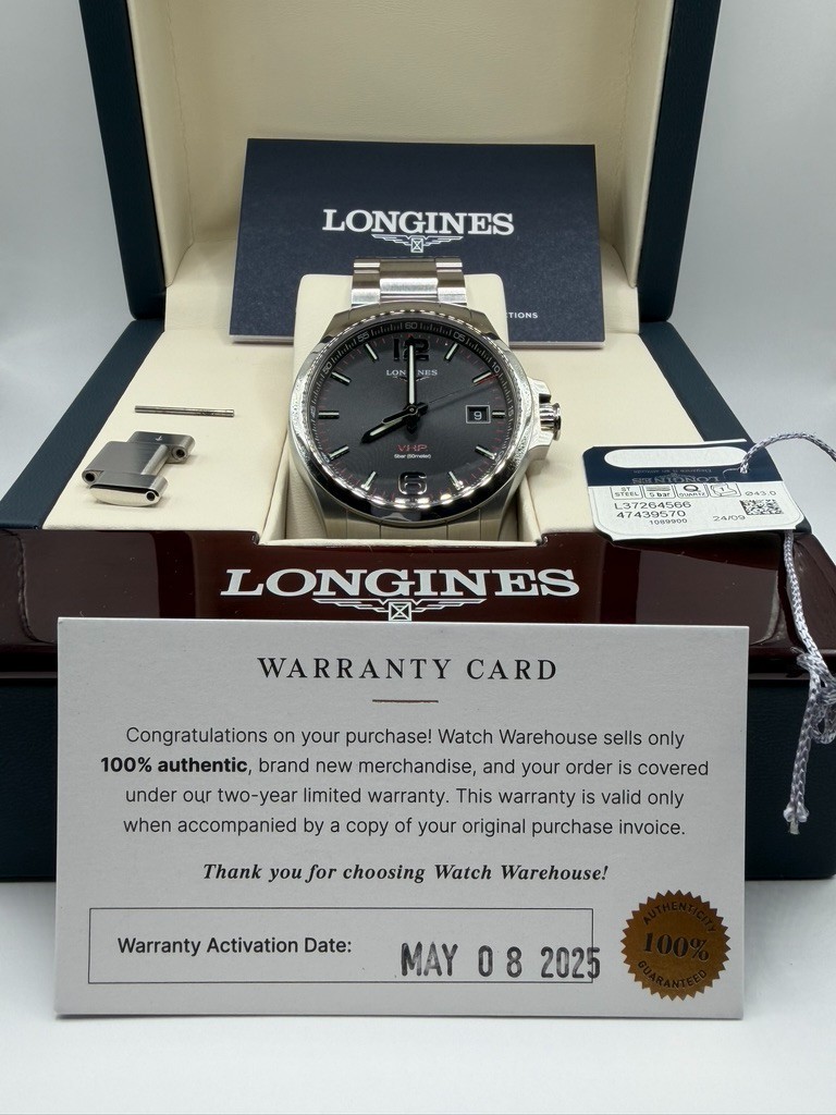 Longines Conquest V.H.P. – Pristine – Full Set – Stainless – Swiss Quartz – 41mm