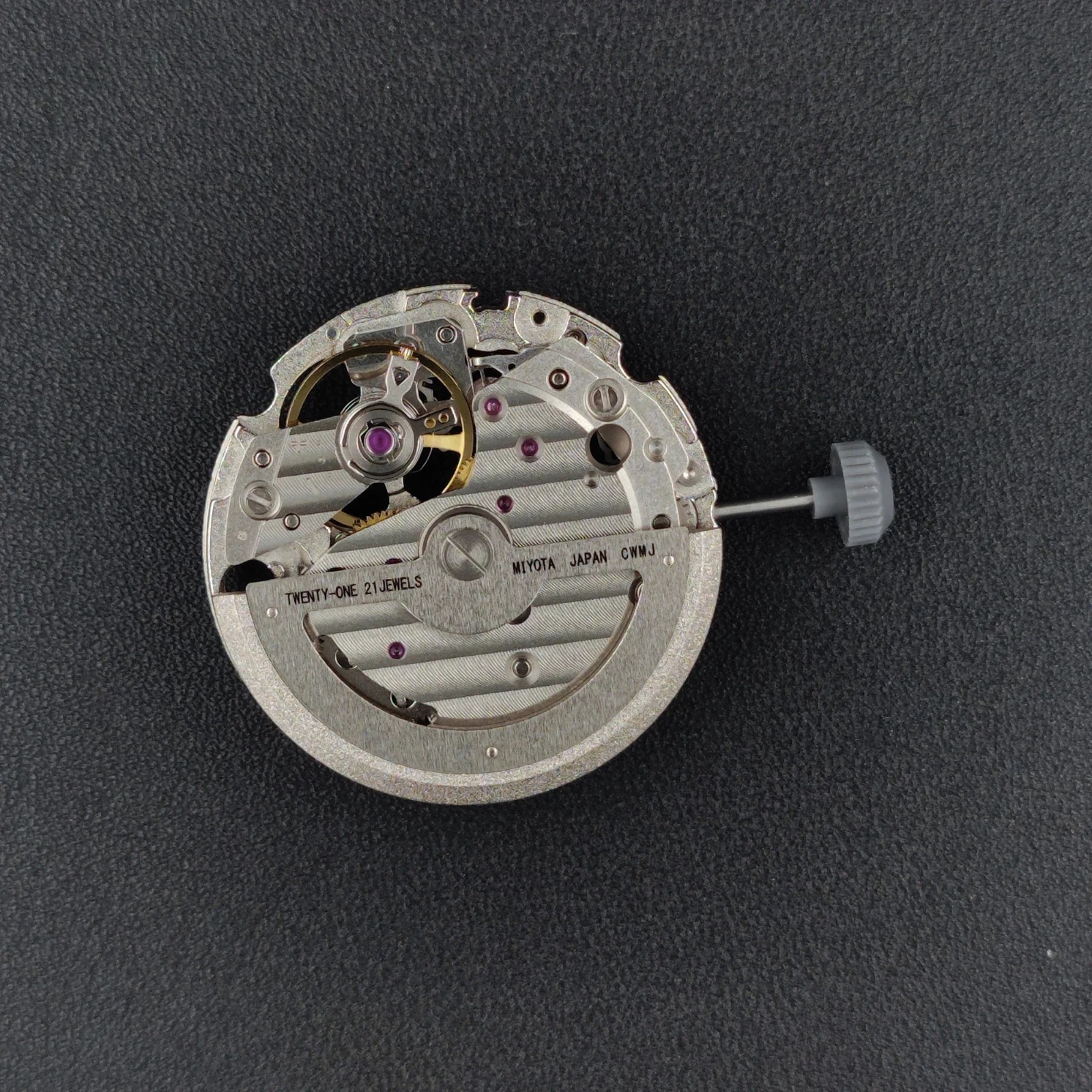 Genuine Japan Miyota 82S0 Automatic Movement Skeleton 21 Jewels Gold Silver Stem