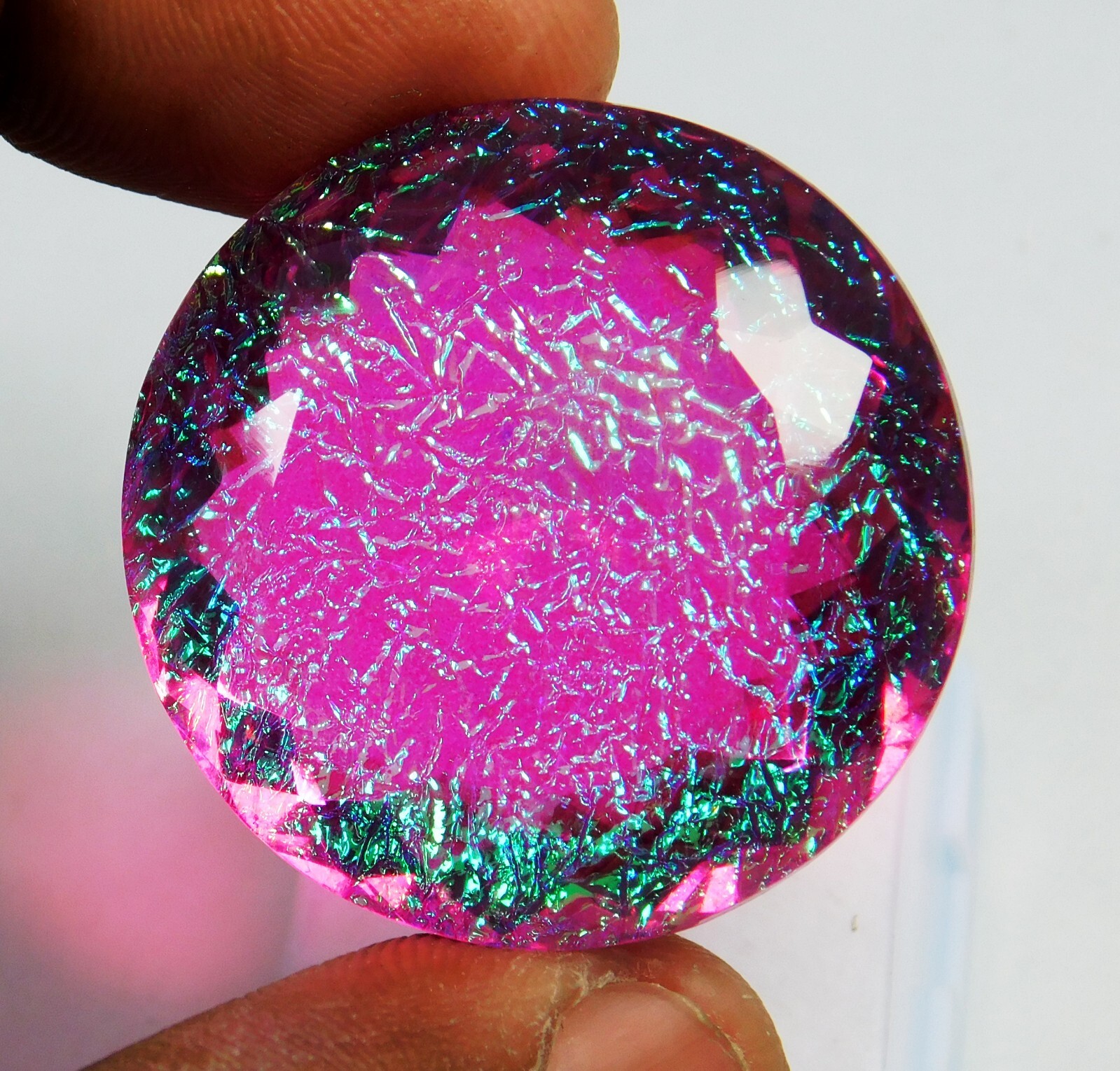 Natural 100 Ct Australian Monarch Fire Opal Round Cut Certified Gemstone