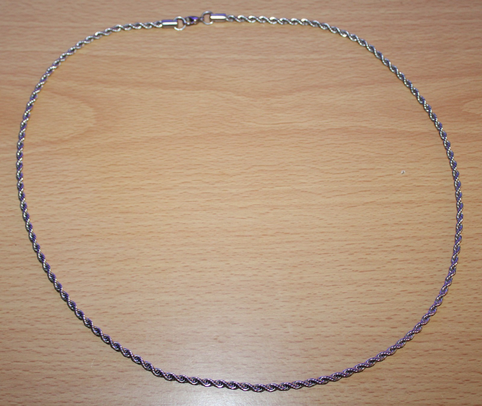 New Solid Stainless Steel 28.5″ Rope Chain Necklace 3.5 mm 25 Grams Total Weight