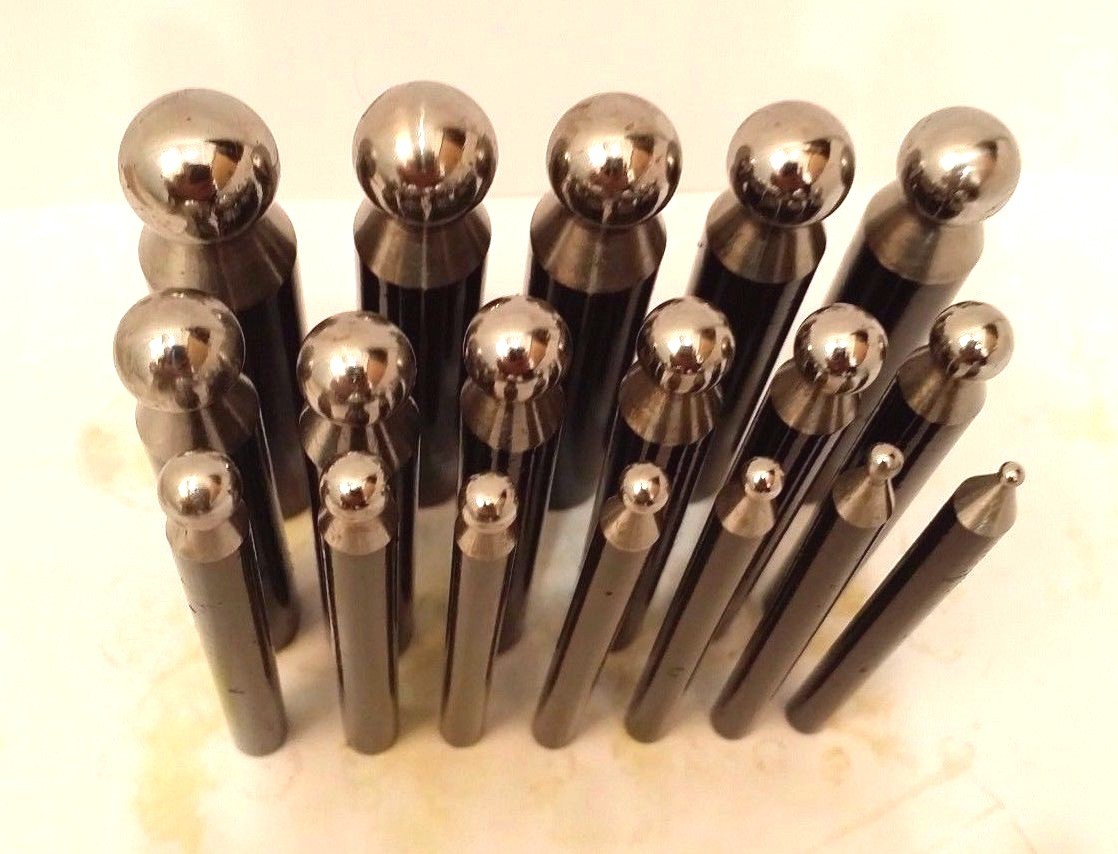 18pc Dapping Punches Hardened Steel Mirror Polished PREMIUM
