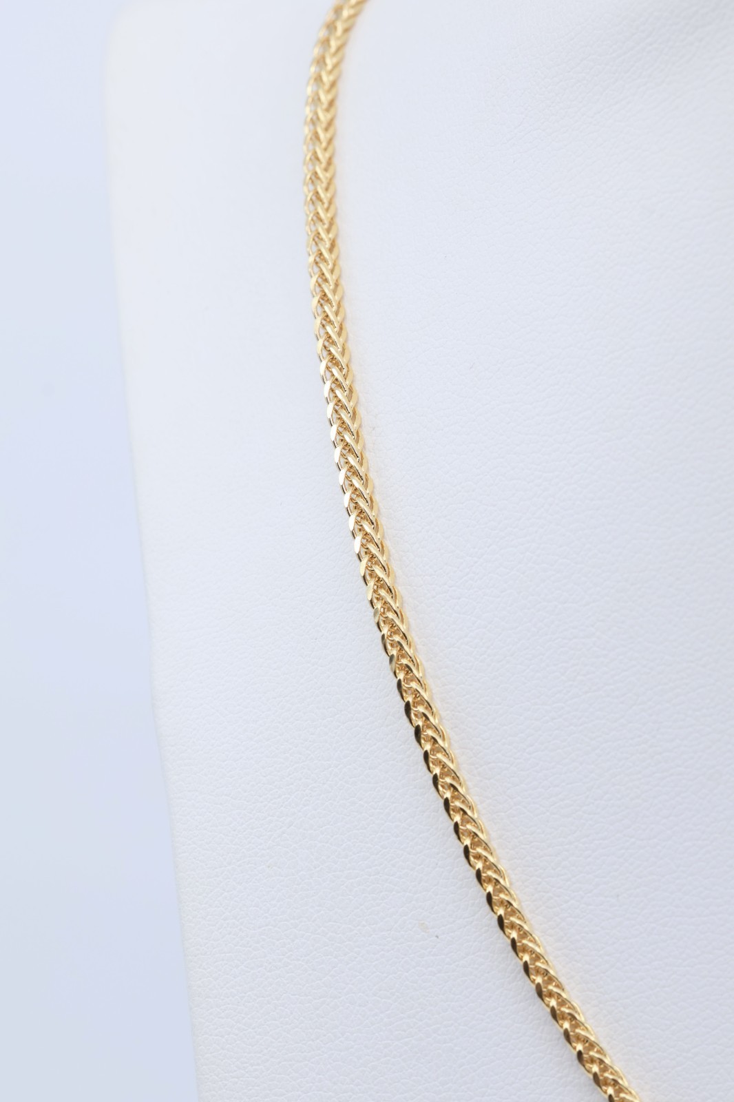 Beautiful 14K Solid Yellow Gold Designer Franco Link Chain Necklace – 18″ Length