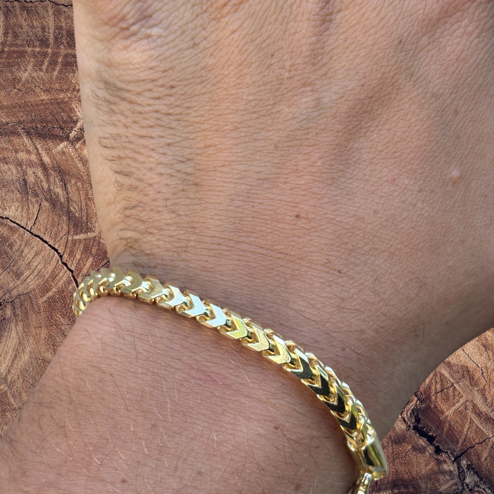 5mm Franco Link Bracelet – Real Solid 925 Sterling Silver Or 14k Gold Vermeil