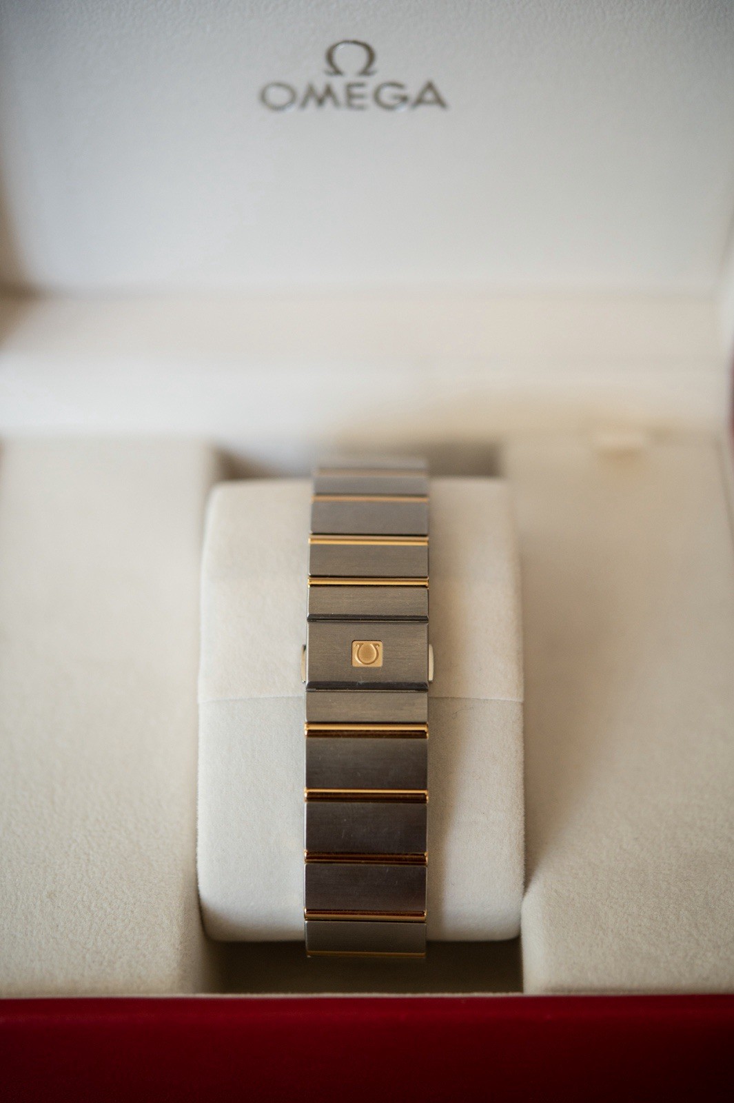 OMEGA Constellation Co-Axial Chronometer Date 35mm Gold Diamond Dial Box