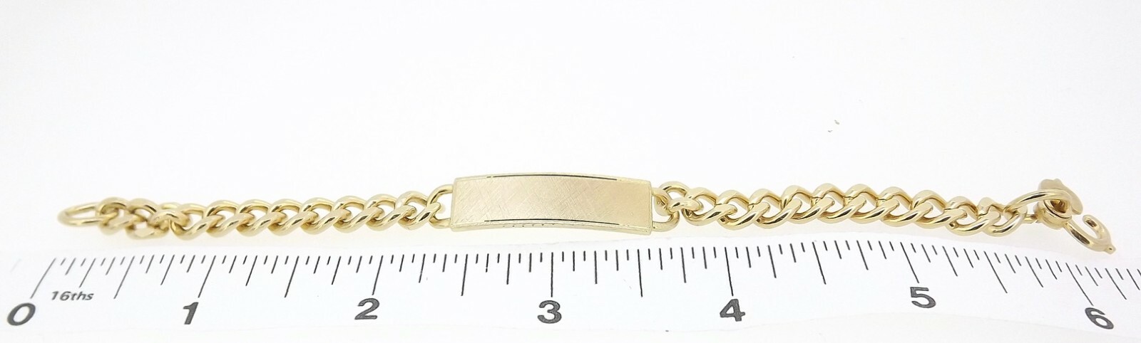 Bracelet Anson Karatclad ID Identification Rect Plaque Curb Link 6.5″