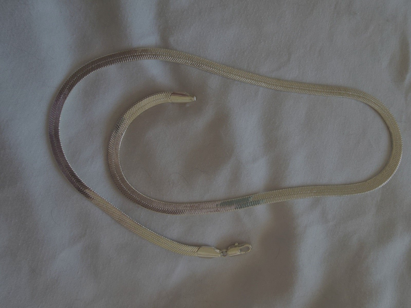 Silver Herringbone Necklace