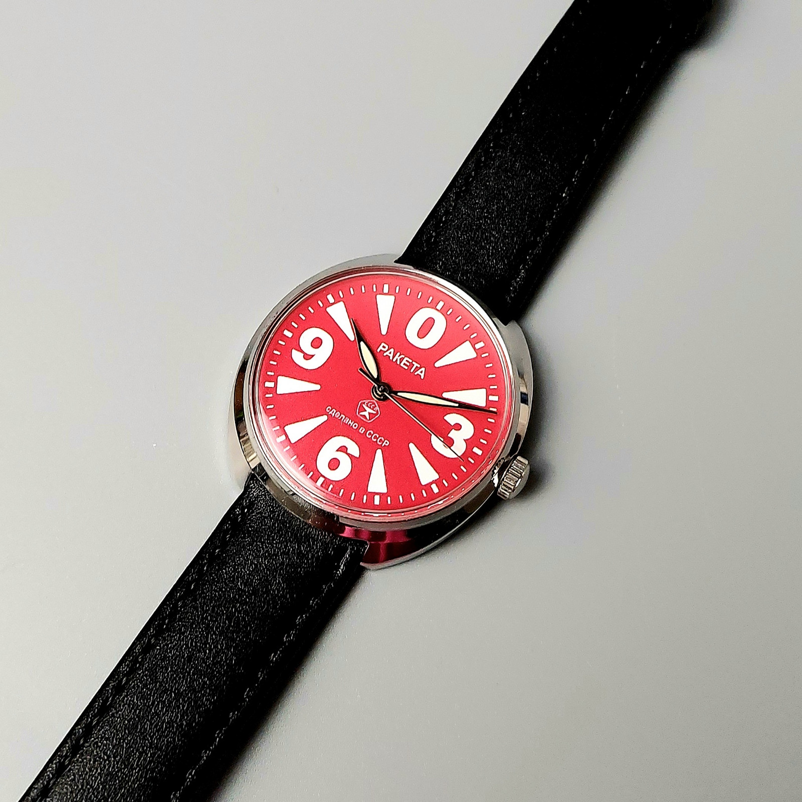 Soviet Wristwatch RAKETA BIG ZERO Vintage Men’s Watch Made in USSR Serviced