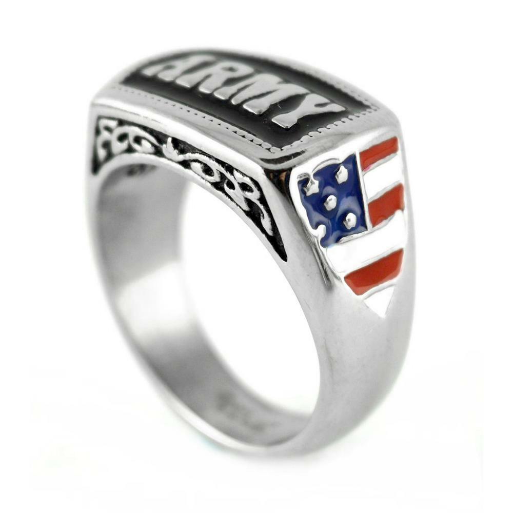Unisex Stainless Steel ARMY Ring sizes 5 – 15 / 63