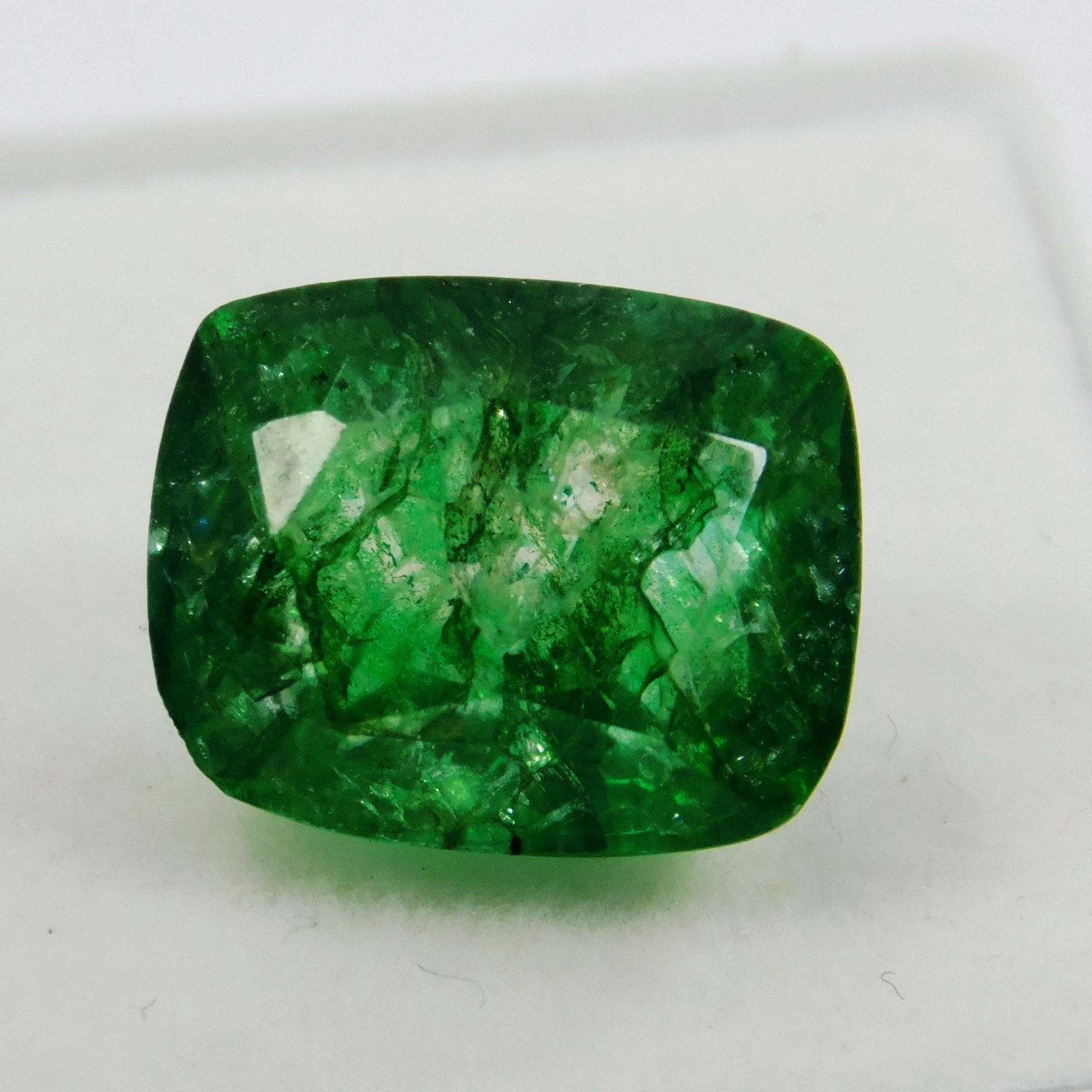 Natural Colombian Emerald Cushion Cut 6.80 Carat Green CERTIFIED Loose Gemstone