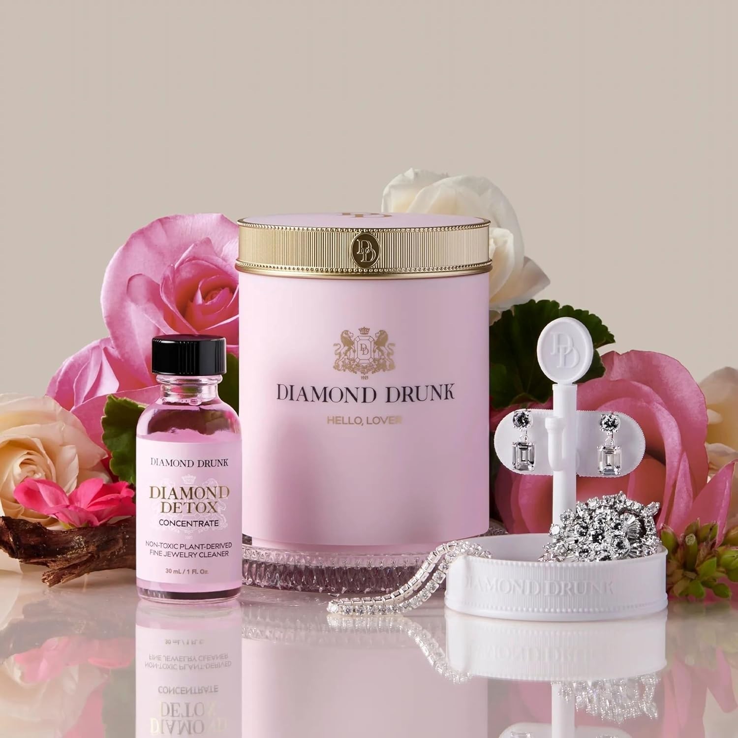 Diamond Drunk Jewelry Cleaning Kit Non-Toxic Fine Jewelry Care for Diamonds Gold