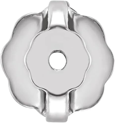 10K 14K 18K Gold Platinum or Silver Threaded Earring Back with 4.5 mm Pad