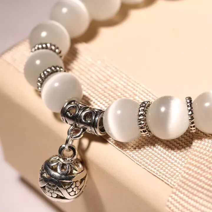 Handmade Natural Gemstone Balance Bracelet Crystal Round 8MM Beads Healing Reiki