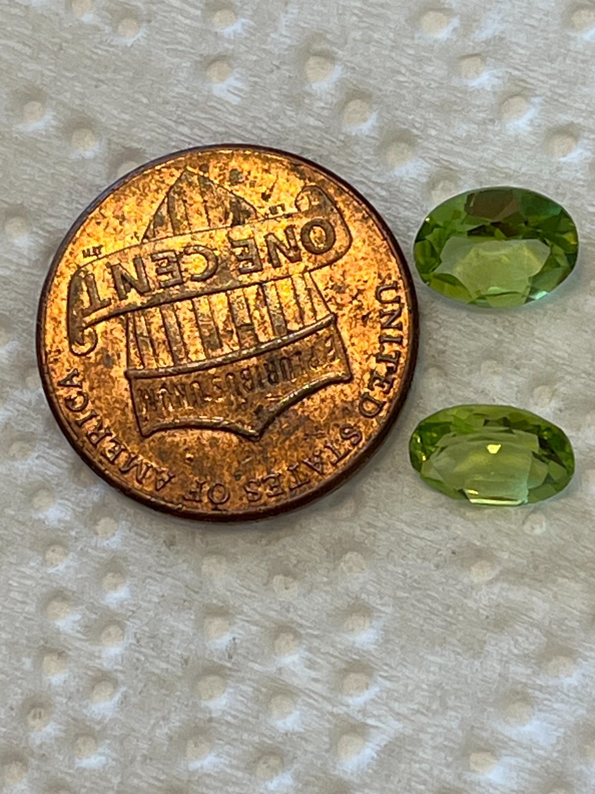 Two Natural Oval Peridots 8x6mm Not Heat Treated or Enhanced