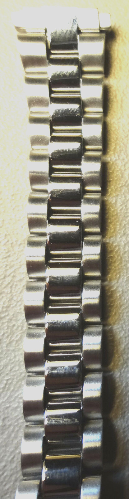 New Silver Tone Stainless Steel Adjustable Clasp 11mm 12mm 13mm 14mm Watch Band