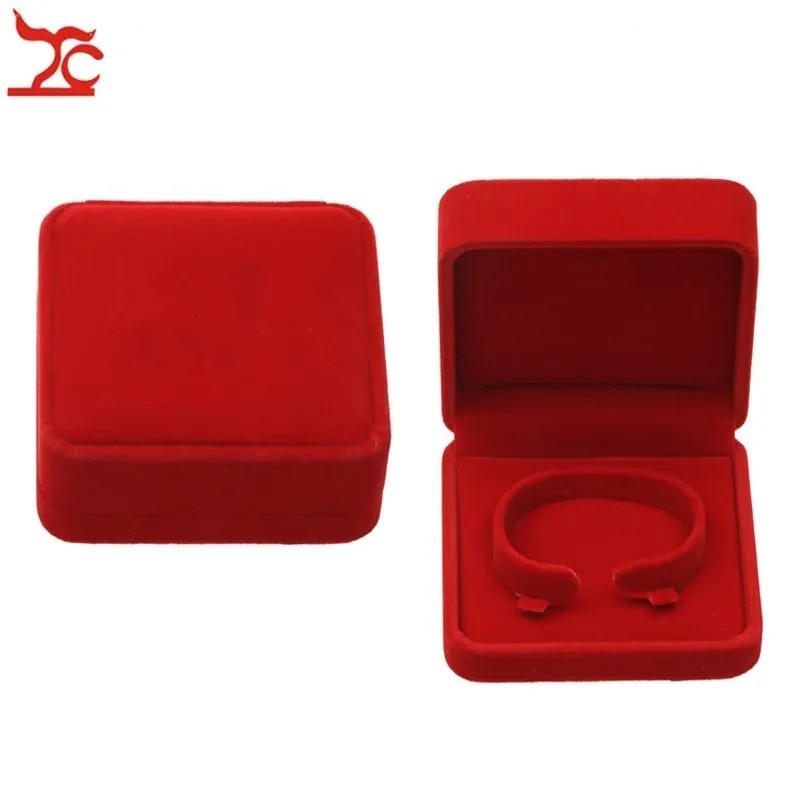 Red Velvet Jewellery Gift Box Ring Necklace Bracelet Earrings Storage Case