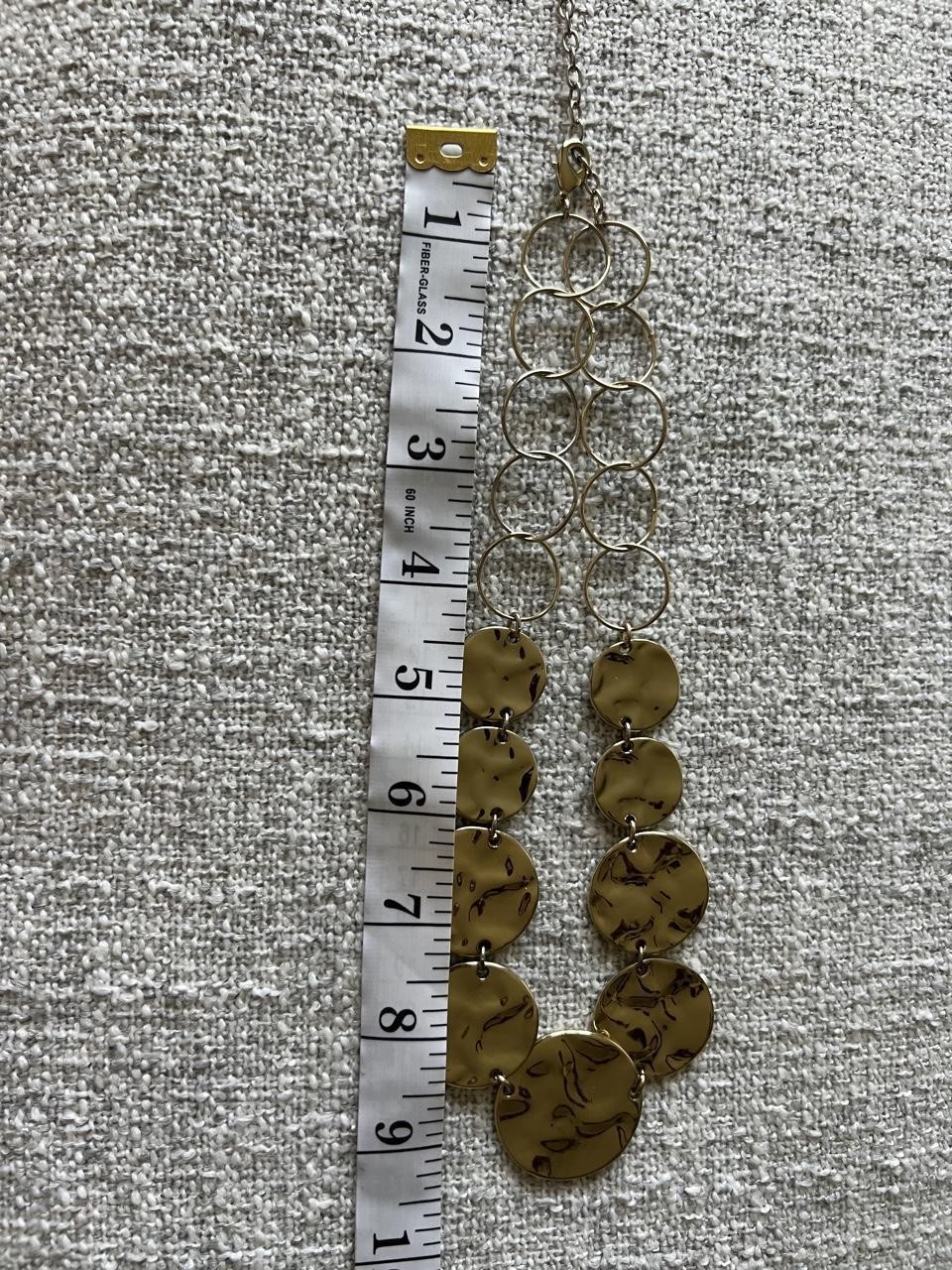 Hammered Disc Collar Necklace