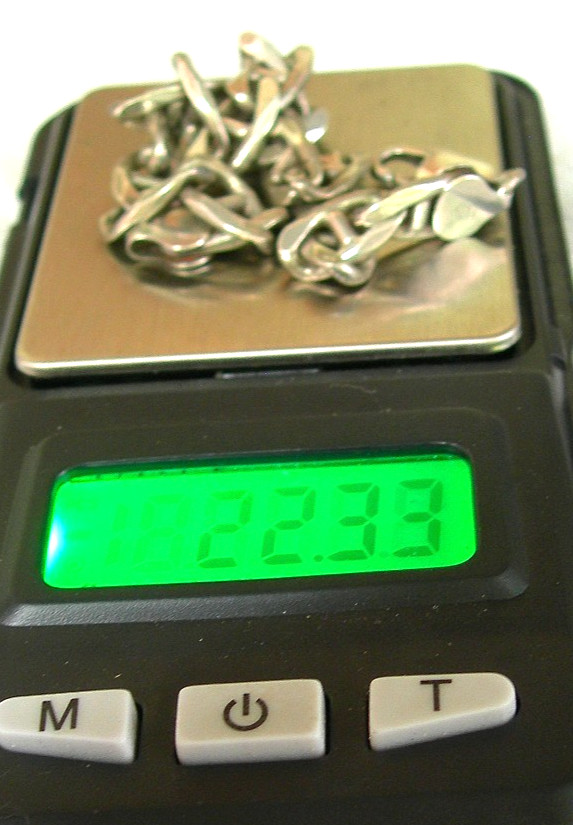 Solid MARINER Chain Bracelet .925 Sterling Silver 7.8mm, 22.33 Grams Italy 8″