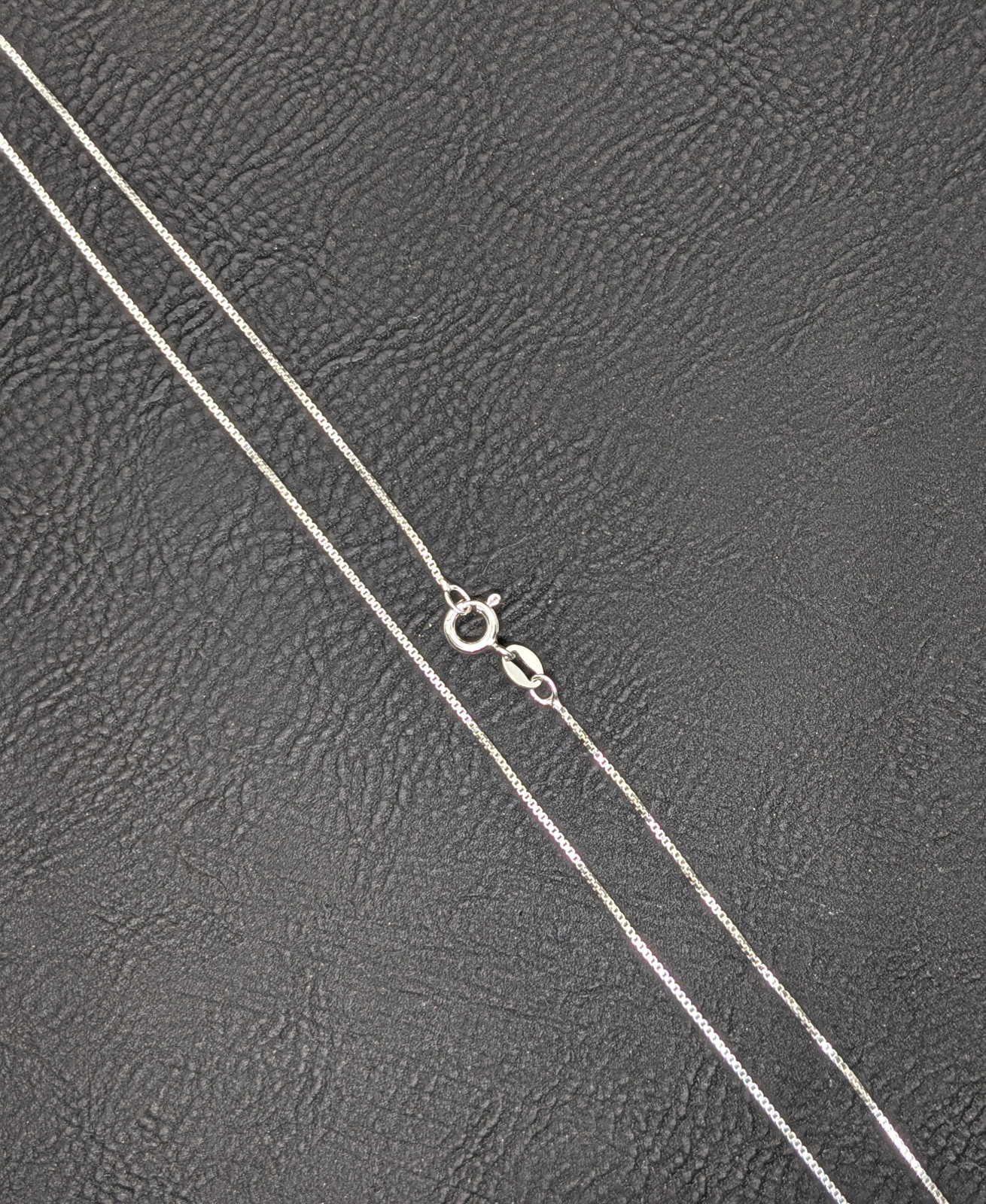 925 Solid Sterling Silver Box Chain – 18 Inches, 0.9mm Width