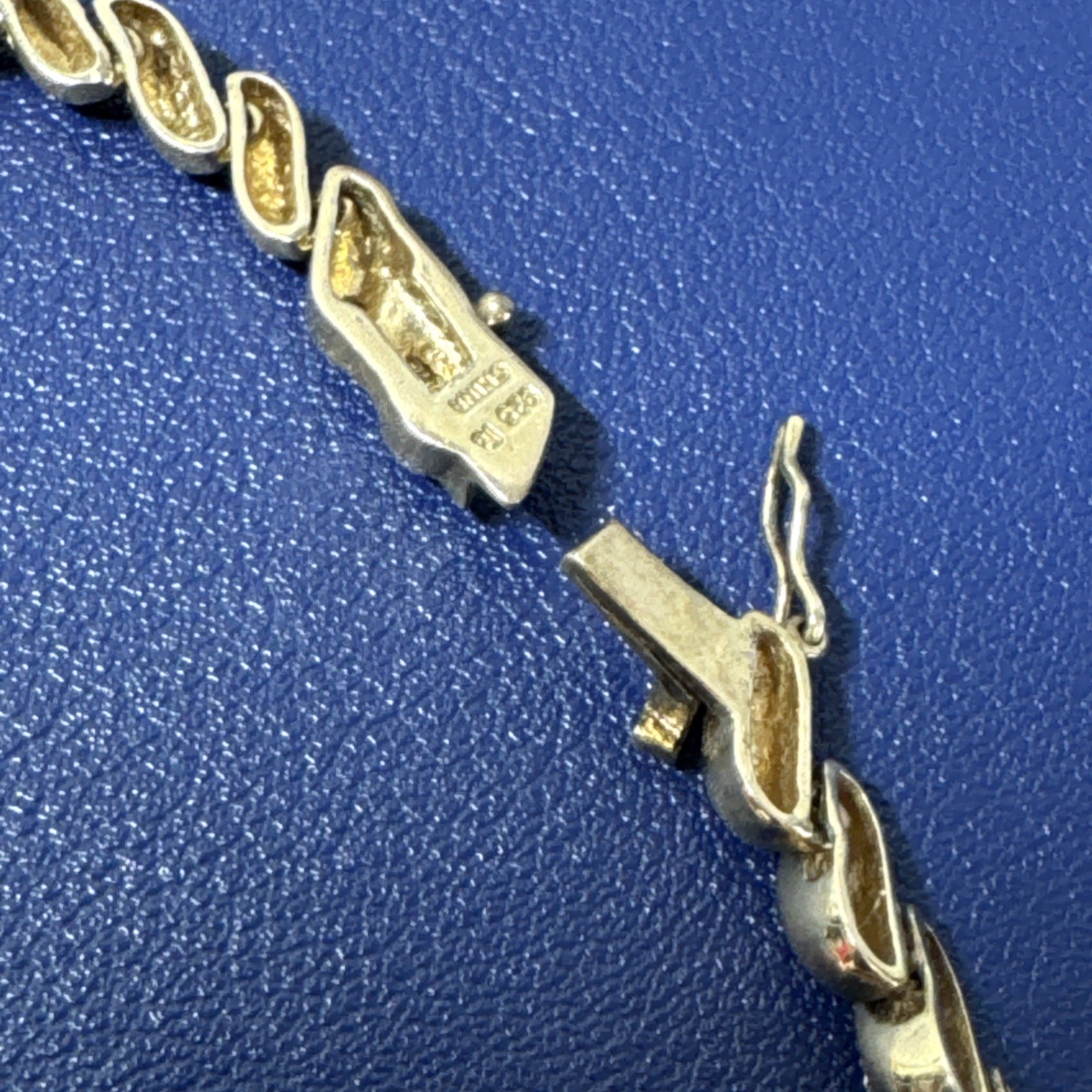 Braided Design Two-Tone w/ Gold Finish Sterling Silver Chain 17in 28.84 grams