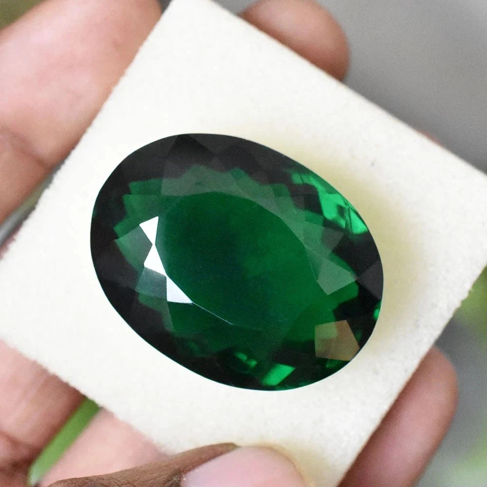 AAA 82.35 Ct GIE Certified Elegant Natural Green Topaz Loose Oval Cut Gemstone