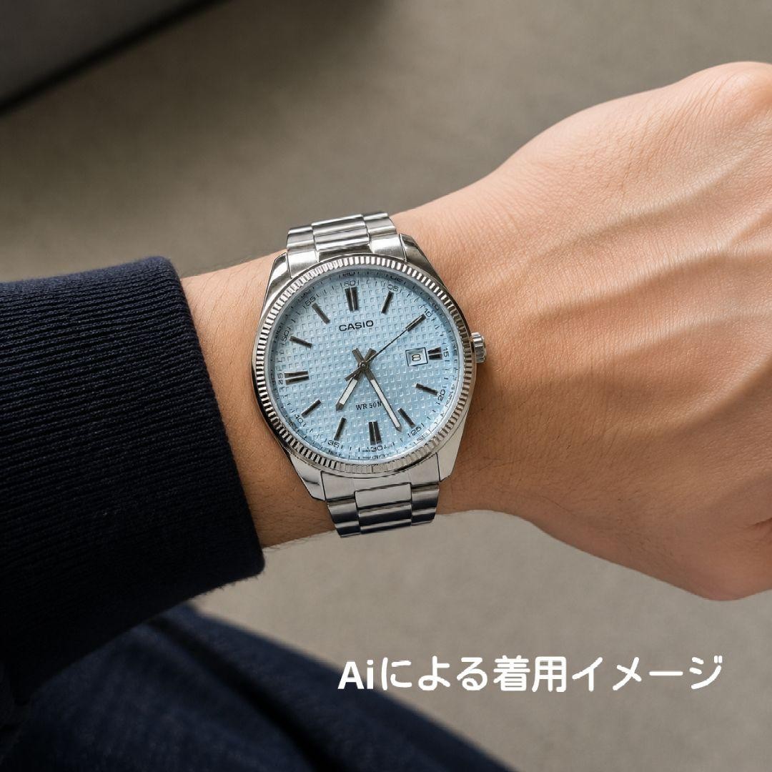 Brand New CASIO Watch Tiffany Blue MTP1302 Waffle Dial