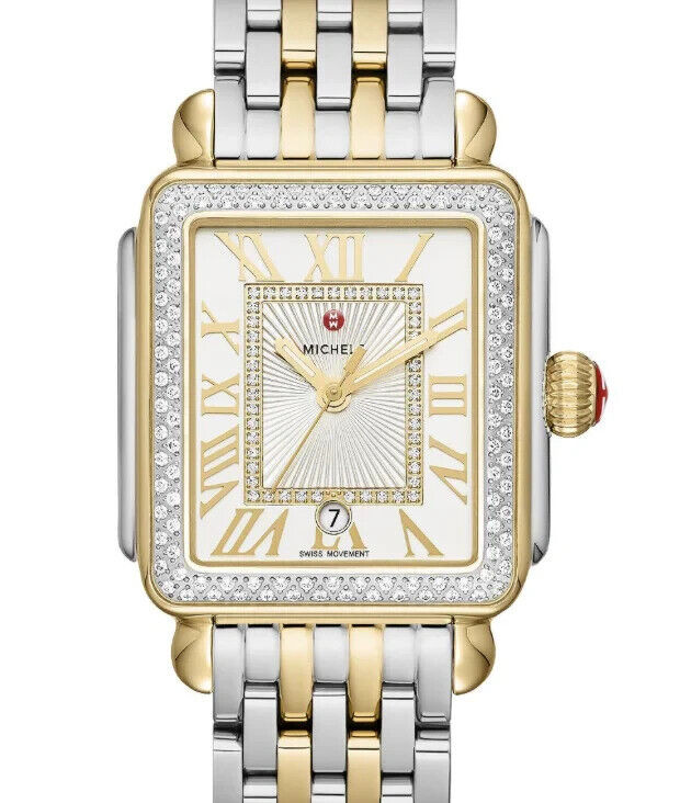 Michele Deco Madison Diamond Two-Tone W/ Diamond Dial Ladies Watch MWW06T000144
