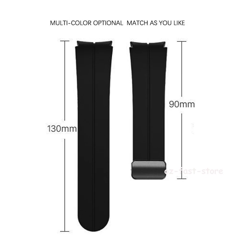OEM Magnetic Silicone Band Strap For Samsung Galaxy Watch 6 5 4 40/42/44/ 5 Pro