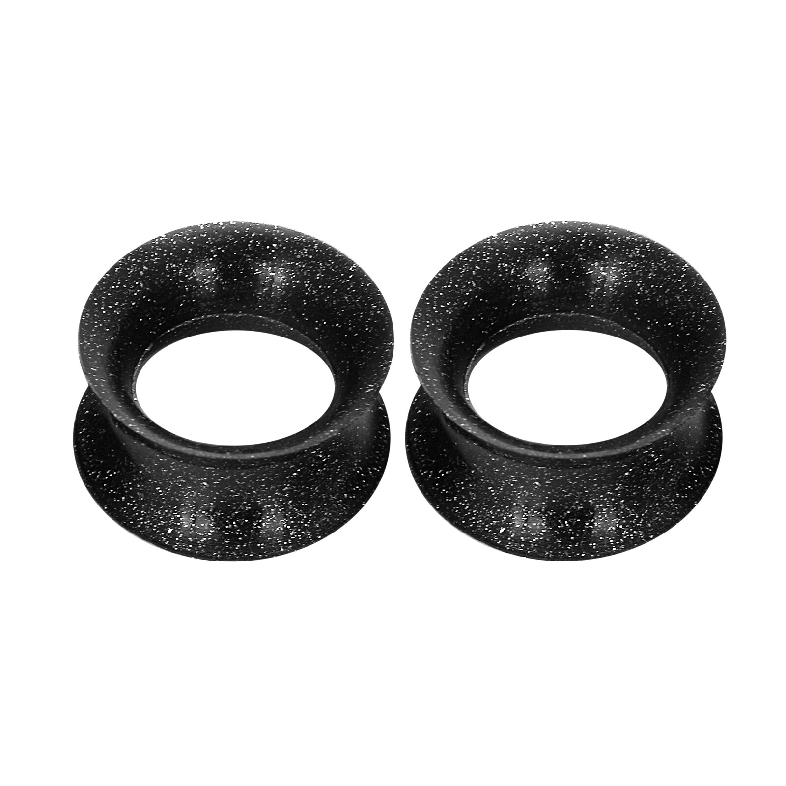 1 Pair Flexible Soft Silicone Ear Tunnels Gauges Double Flared Plugs Stretchers