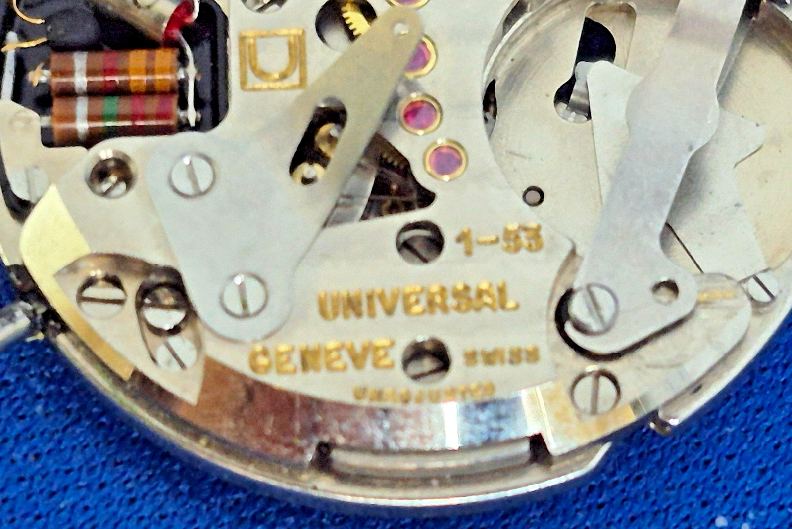Universal Geneve Unisonic Movement 1-53 parts/repair; untested from a gold buyer