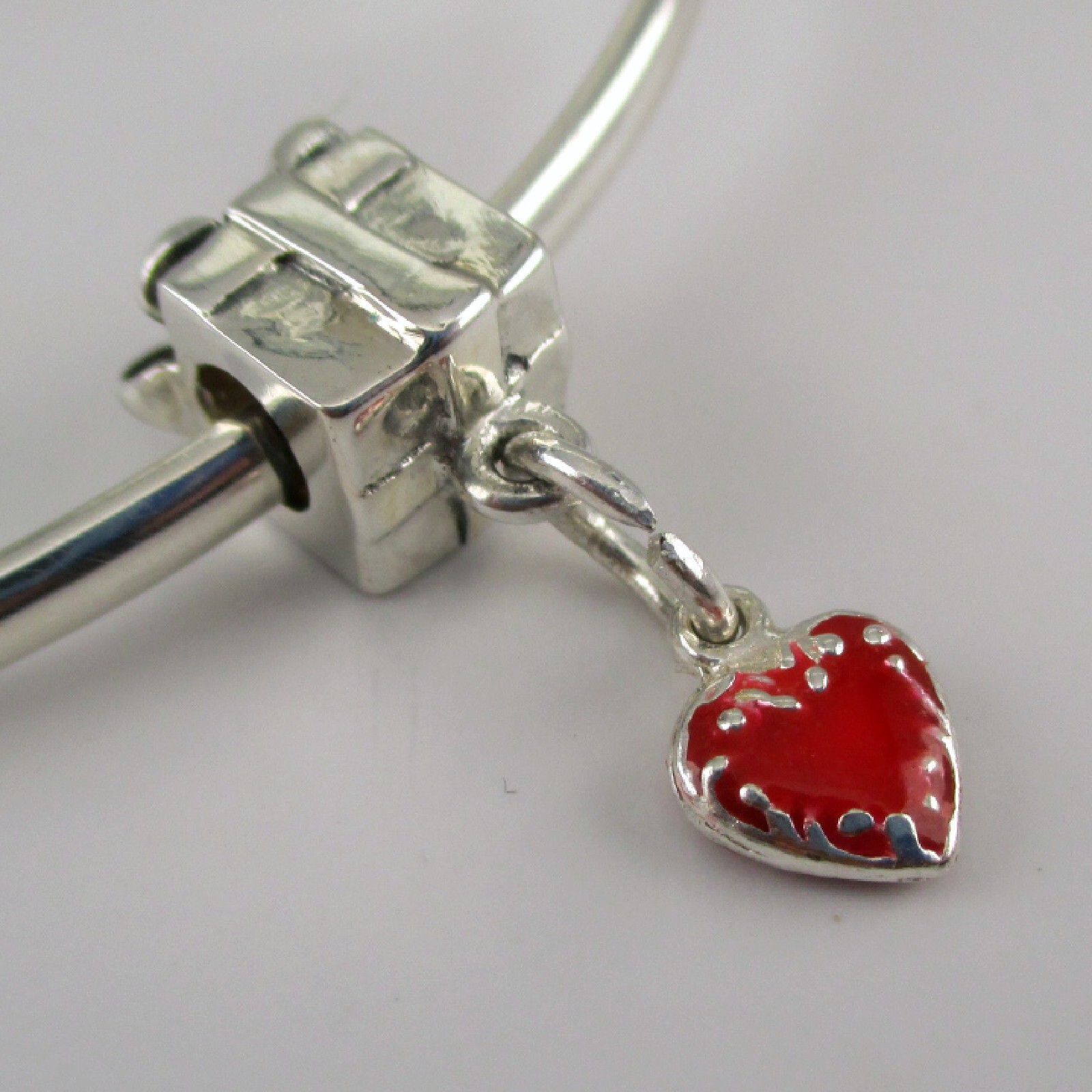Sterling Silver GIFT BOX Charm Bead PRESENT for Bracelet PENDAN Converter DANGLE