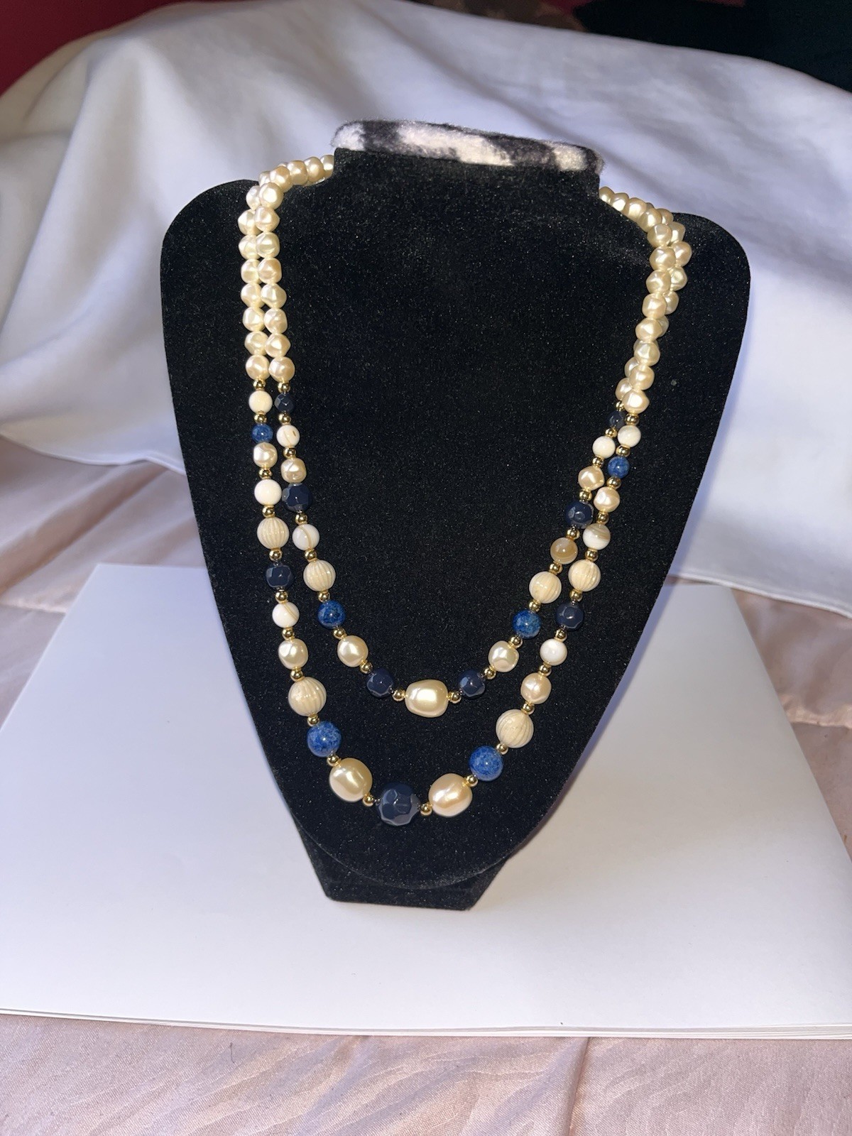Liz Claiborne vintage double-strand necklace