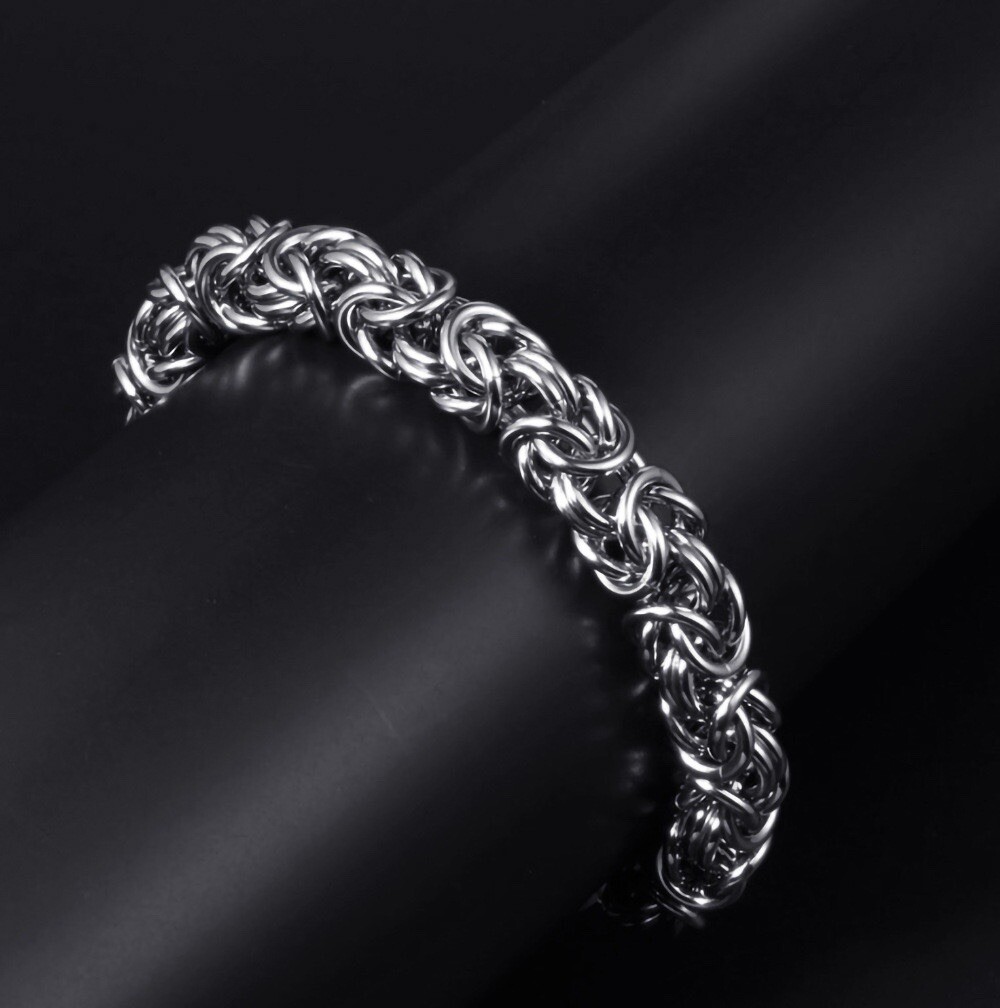 Titanium Steel Link Chain Bracelet for Men Women,Punk Hip Hop Bracelet