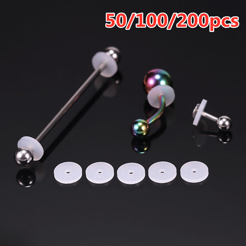Silicone Piercing Discs Flexible Anti Hyperplasia Saucer for Ear Lip Ring Nose