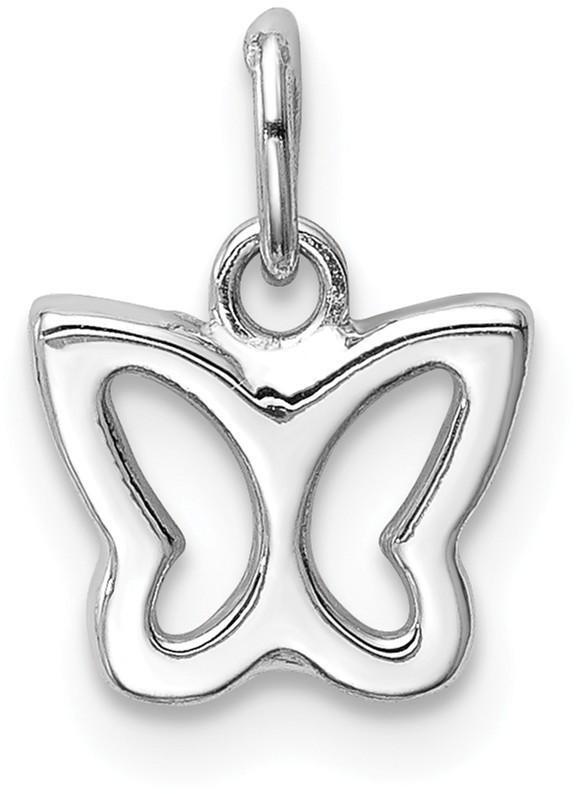 14K White Gold Cut-Out Butterfly Pendant YC1355